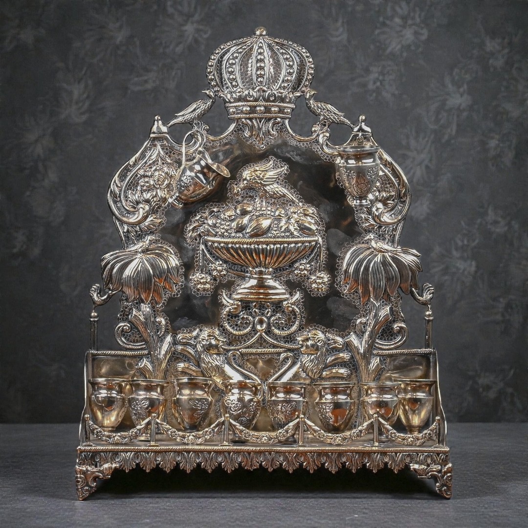 Lampe de Hanoukka en Argent - Pologne, XIXe siècle 